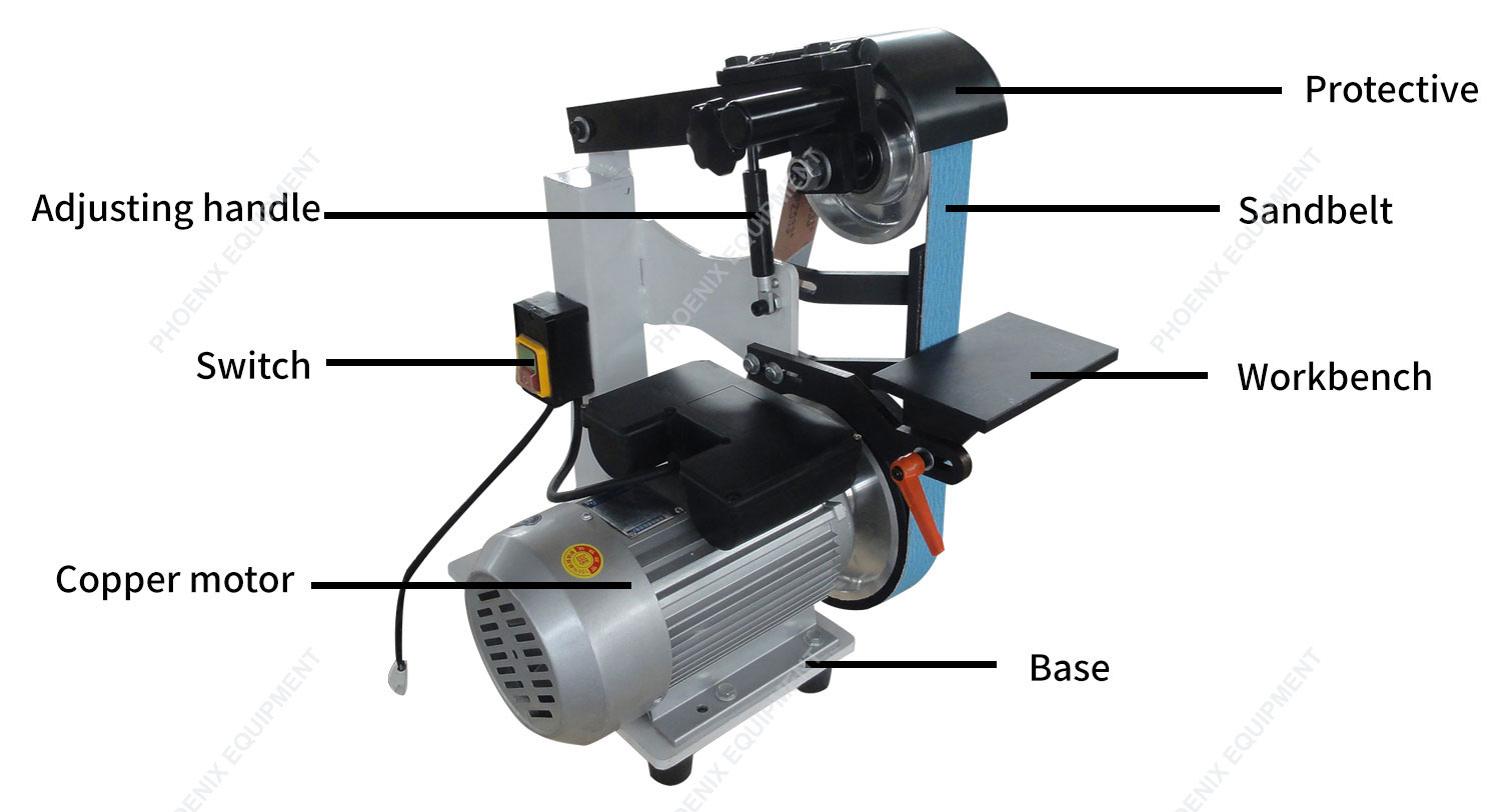 Speed Small Universal Abrasive Belt Grinding Machine for Metal Casting Parts PMS1200