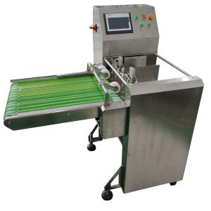 China 50Hz Pouch Label Applicator Updraft Type Food Bag Labeling Machine 600mm Length on sale