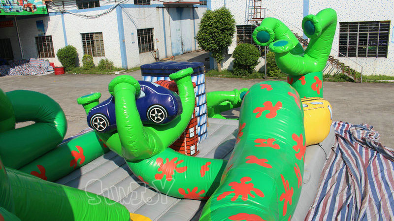 Alien Monster Playground 0.55mm Plato Inflatable Play Park