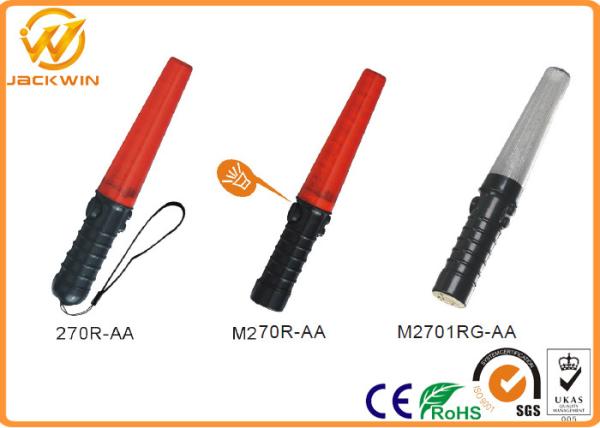 Multifunction Police Red LED Lights Battery Powered Traffic Safety Wand (L)26.5