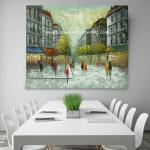Classic Style 100% Hand - Made Contemporary Paris Oil Painting Flexible Neo