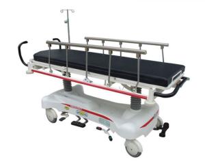 China Steel Black Hospital Deluxe Stretcher Cart Removable with Four Casters factory