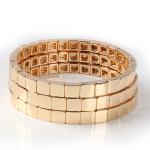 Handmade Enamel Tile Bracelet , Gold Color Boho Bead Bracelets