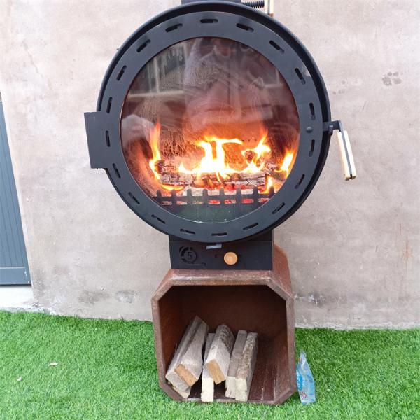 60cm 90cm Indoor Suspended Wood Burning Fire Pits Stove Fireplace High Temper