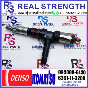 China 095000-6140 Denso Diesel Fuel Injectors 6261-11-3200 6261-11-3201 For Komatsu factory