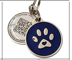 Various Color Round Shape Stainless Steel Pet Id Tags Custom Metal Logo Anti -
