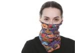 UV Resistant Fishing Neck Scarf Blue Leopard Pattern 25 * 50 CM Custom Logo