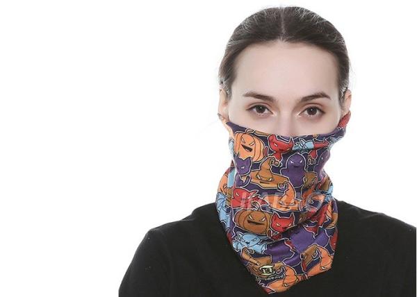 UV Resistant Fishing Neck Scarf Blue Leopard Pattern 25 * 50 CM Custom Logo