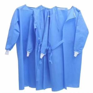 China AAMI Level 1 SMS Disposable Surgical Gowns With Cotton Cuff factory
