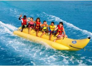 China 6 - 8 Riders Banana Boat Towable Inflatables For Beach , Lake Water Exciting Games factory