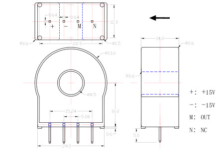 High Current Closed Loop Hall Effect Current Sensor High Accuracy