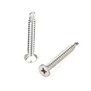 China Top Ss410 Phillips Cross Recess Csk Flat Head Stainless Steel Self Drilling Screws factory