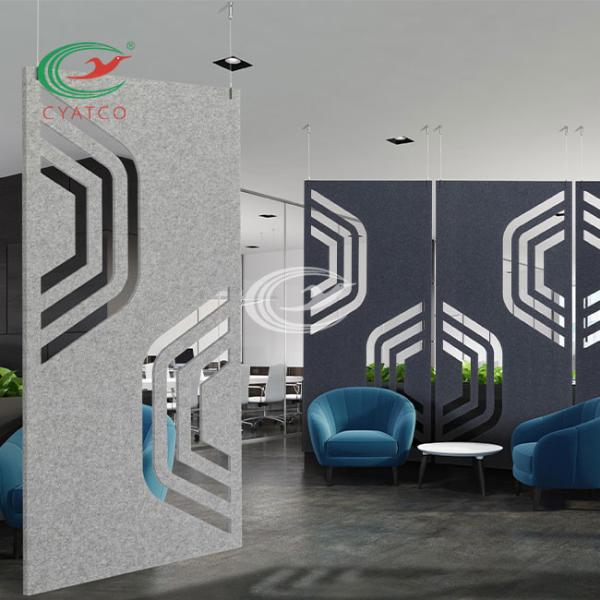 Perforated Hollow PET Acoustic Panels Eco Friendly Room Divider