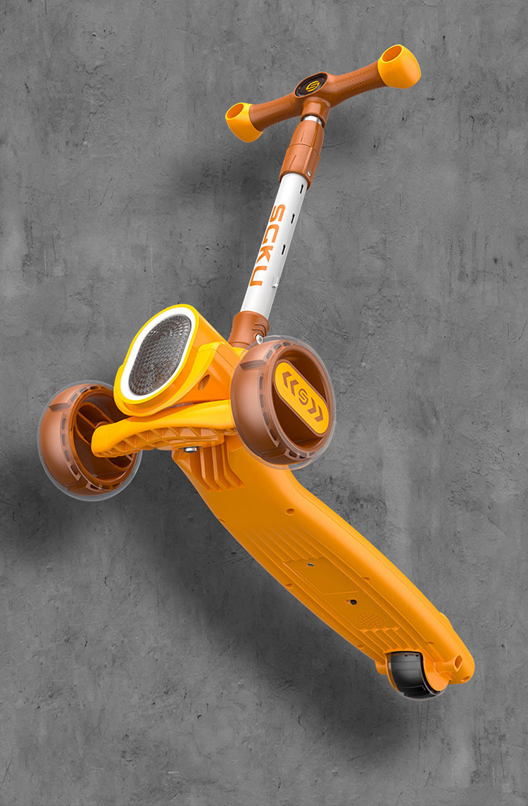 Collapsible Scooter for Kids Ages 3-12 Adjustable Height Four Wheels Max Load 200 LBS