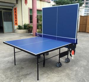 China 9FT Folding Indoor Table Tennis Table MDF Ping Pong Table Metal Accessories Rack factory