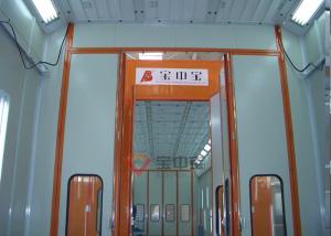 China 15m Long Industrial Bus Spray Booth With Fan Cabinet Side Lighting factory