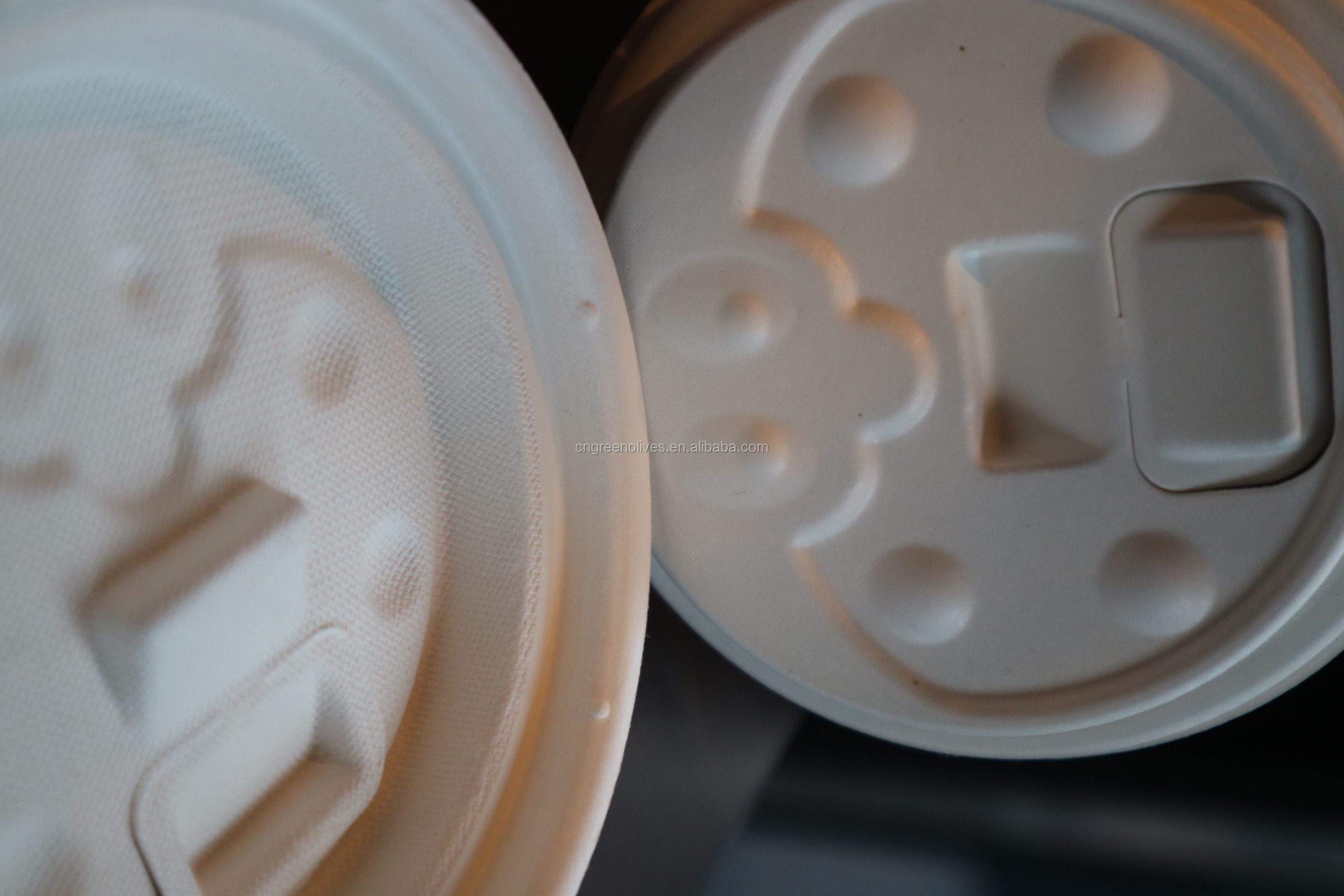 Sugarcane Bagasse 90mm Compostable Disposable Cup Lids