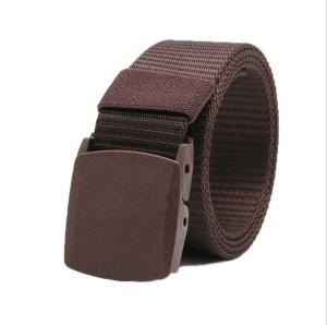 China Jacquard Plastic Buckle Nylon Belt 2.5mm Thick Canvas Fabric Belt factory