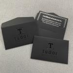Custom Black Logo Foil Print Business Invitation Gift Greeting Card With