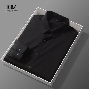 China Gender Men Slim Fit Dress Shirt with Logo 100% Mercerised Blue/Red/Green/White Formal factory