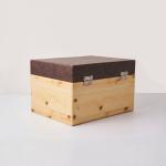 Wholesale Luxury Large Capacity Wooden Gift Box Wood Flap Lid Storage Packaging