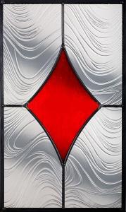 China Notice Resistance Decorative Leaded Glazing Stained Glass Patina Caming For Cabinet Door factory