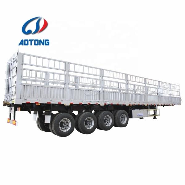 3 Axle 1800mm Side Wall Fence Cargo Semi Trailer for Transporting Livestock