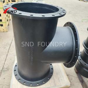 China Ductile Iron Flanged Equal Tee With Epoxy Coating For Potable Water Systems on sale