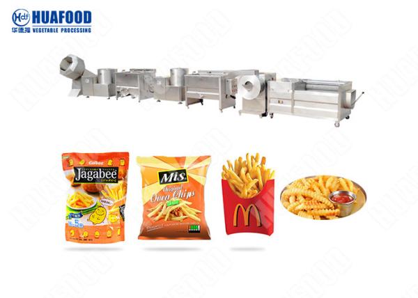 Small French Fried Production Line Sweets Potato Frozen French Fries Making