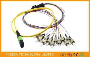 China FC 12 Core Fiber Trunk Cable , MTP MPO Cable Ribbon 3M Single Mode 0.9mm factory