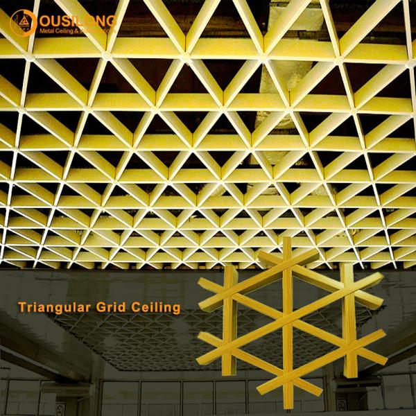 Latticed Grille Suspended Metal Ceiling Powder Coating False Square Grid ceiling