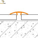Protective Floor Transition Strip Screw Fix Wood Grain Color 2500mm Length