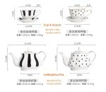 European Design Ceramic Tea Set Luxury Porcelain Teapot And Teacups With Gold