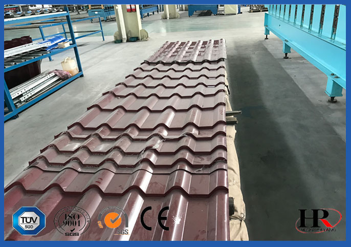 13m Length Color Sheet Roll Forming Line With Digital Controlled Procession