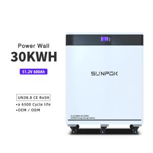China 600Ah Lithium Ion Lifepo4 Solar Battery 30kwh 48V 600Ah Lifepo4 Battery Pack 51.2v 30kwh 30kw Solar Energy Storage System factory