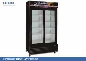 China Double Door 1000L Upright Display Refrigerator With Free Standing factory