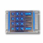 IP65 / IK07 Waterproof Dustproof USB interface Stainless Steel 16 Keys Backlit