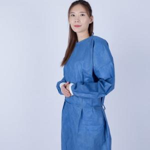 China ANSI AAMI Round Neck SMS Disposable Protective Gowns factory