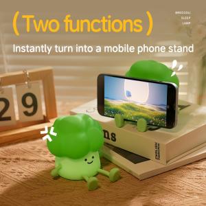 China Broccoli Night Light Vegetable Rechargeable Lamp USB Cartoon Silicone Children Kid Bedroom Decoration Birthday Gift factory