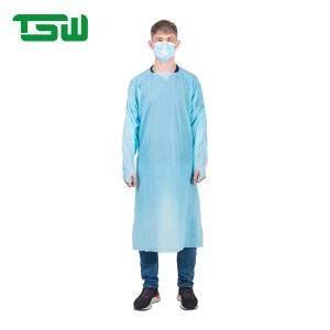 China Fluid Resistant Medical Disposable CPE Gowns With Full Sleeve factory