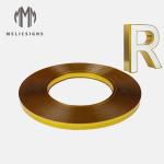 Outdoor Signs Gold Color Arrow Shape Waterproof 2.6cm Plastic Trim Cap