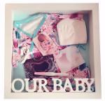 Memory Shower Shadow Box Baby ID Band Footprint First time Use Accessory