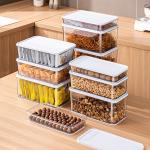 Plastic Storage Bins with lid Clear Pantry Organizer Box Bin Containers for
