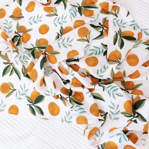 Cotton Muslin Receiving Blankets Skin Friendly Tummy Time Blankets Reactive Printing