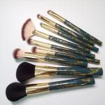 Music Stave Patterned Oval Makeup Brush Set 9 Pieces Exceptional High Performing