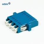 Singlemode Quad LC Fiber Adapter 0.2dB 1000mating With Flange