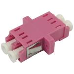 OM4 LC Duplex Fiber Optic Cable Adapter SC Simplex Cutout Flanged Violet Color