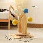 Sisal Hemp Wheel Solid Wood Cat Scratch Wear-resistant Shavings Big Turntable