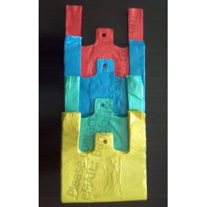 BIO Biodegradable Pre-Printed Thank You Retail Bags,Green Plastic T-shirt