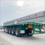 CIMC New 3-Axle Flatbed Skeleton Semi-Trailer Steel Container Truck with Wabco